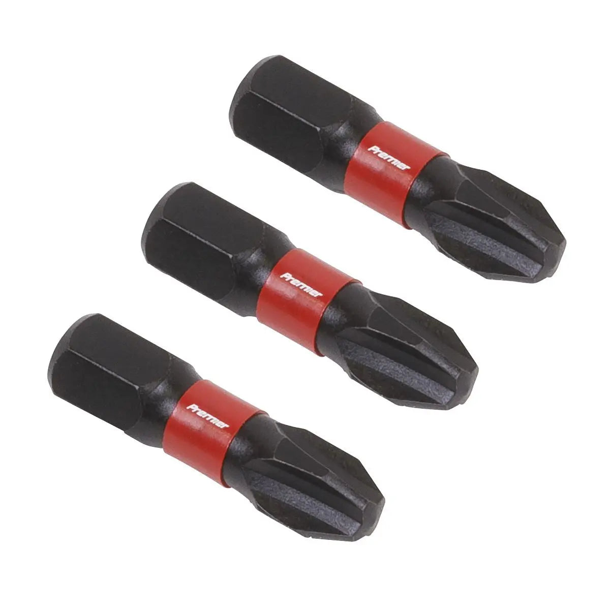 Sealey Premier Phillips #3 Impact Power Tool Bits 25mm - 3pc 