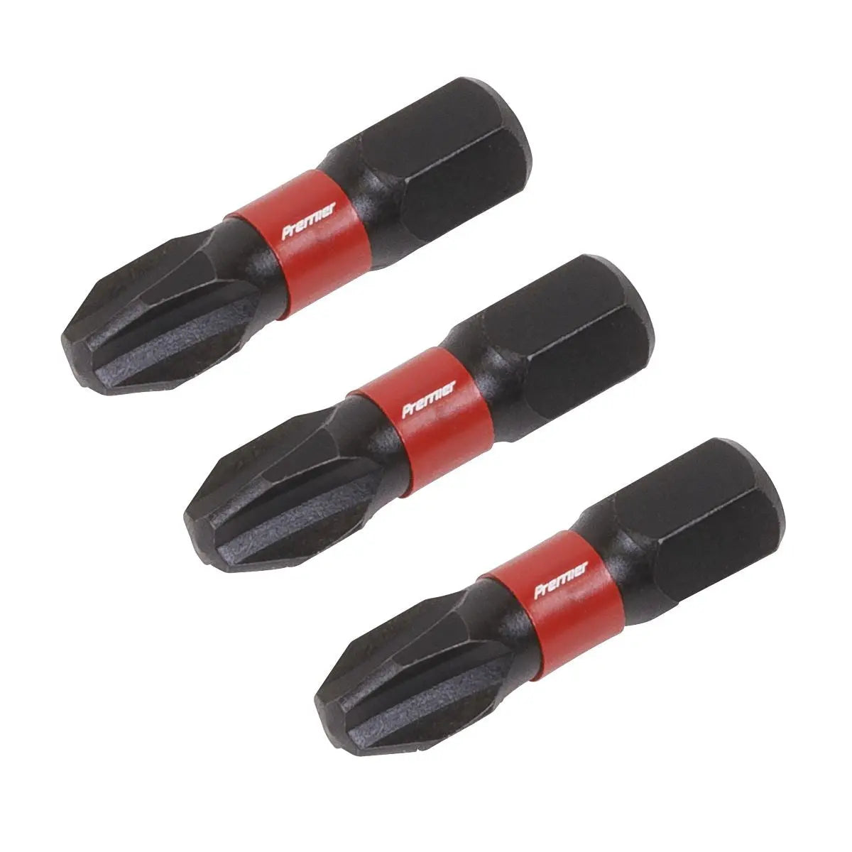 Sealey Premier Phillips #3 Impact Power Tool Bits 25mm - 3pc 