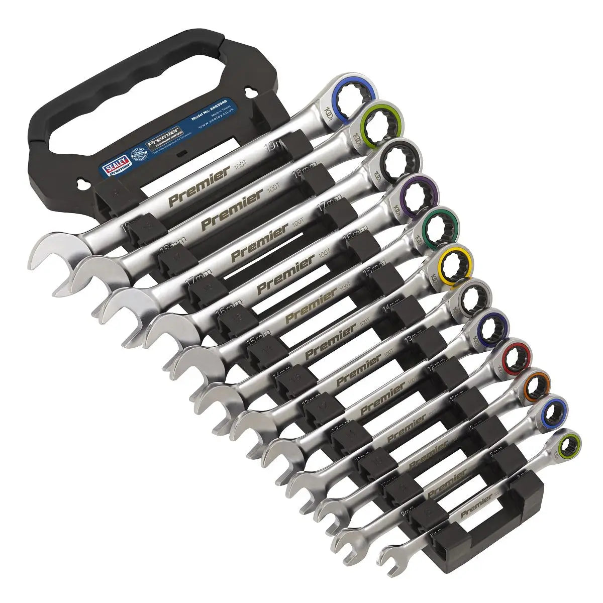 Sealey Premier Platinum Combination Ratchet Spanner Set 12pc Metric - Premier Platinum 