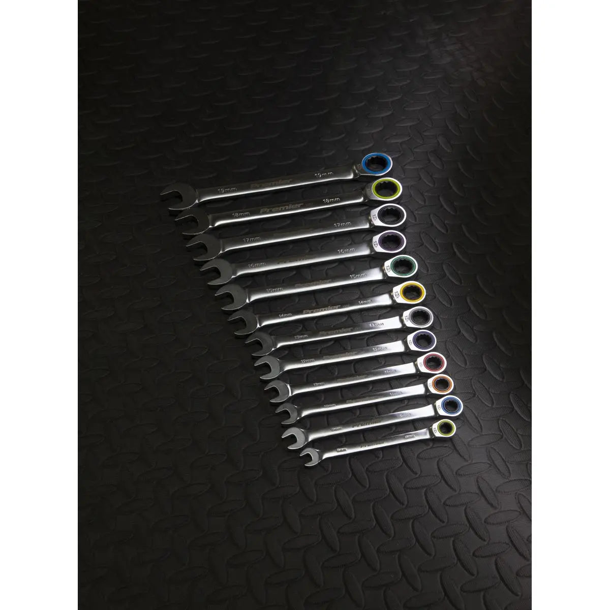 Sealey Premier Platinum Combination Ratchet Spanner Set 12pc Metric - Premier Platinum 