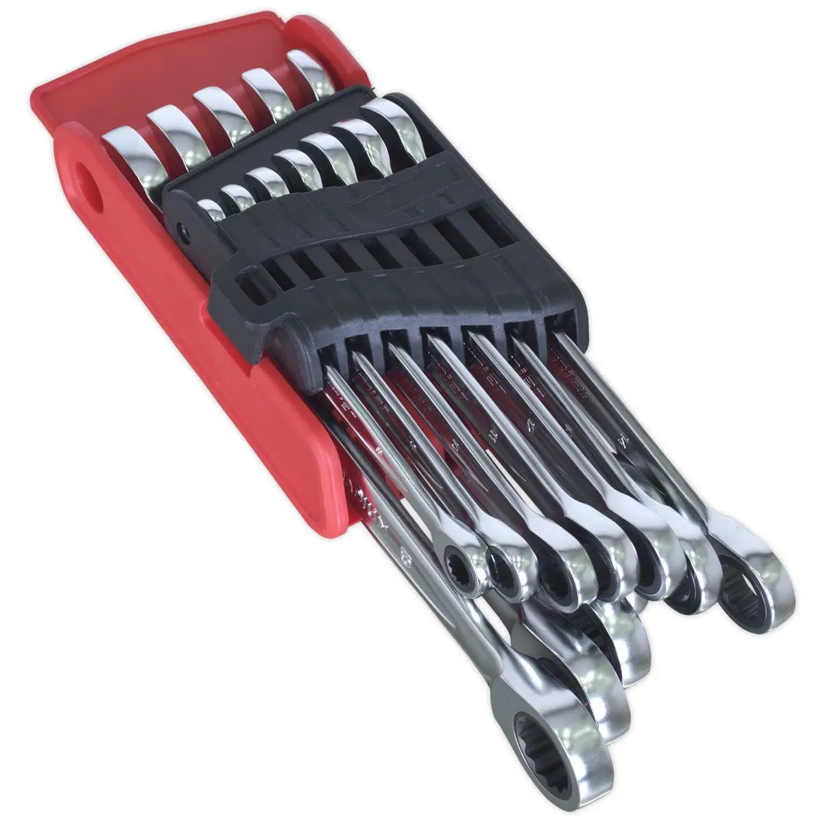 Sealey Premier Platinum Ratchet Combination Spanner Set 12pc - Metric - Premier Platinum 