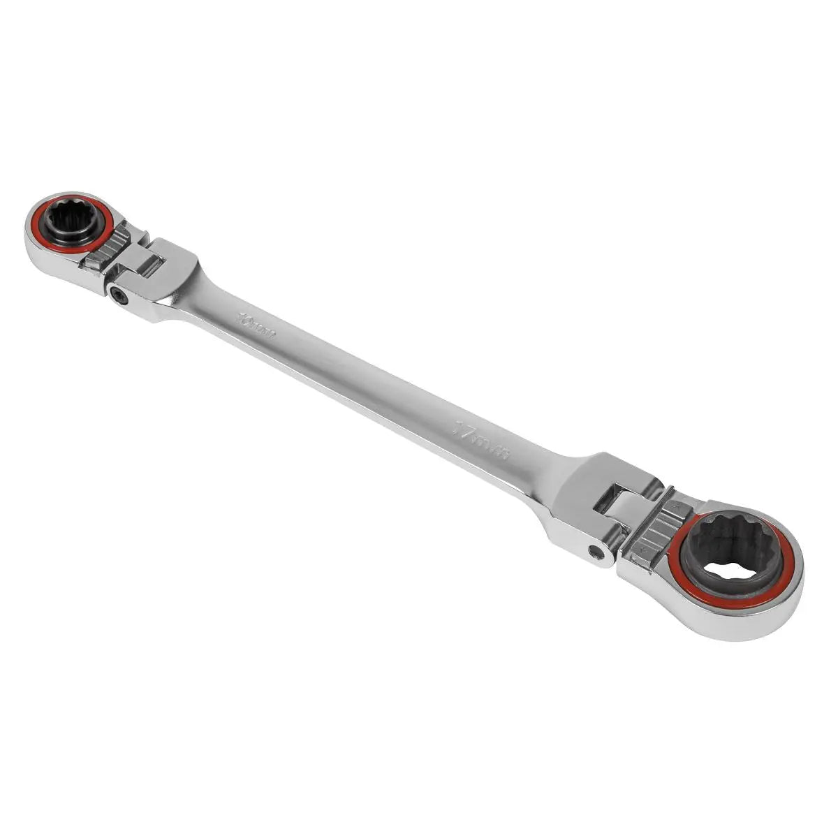 Sealey Premier Platinum Ratchet Ring Spanner 4-in-1 Flexi-Head Reversible Metric Premier Platinum 