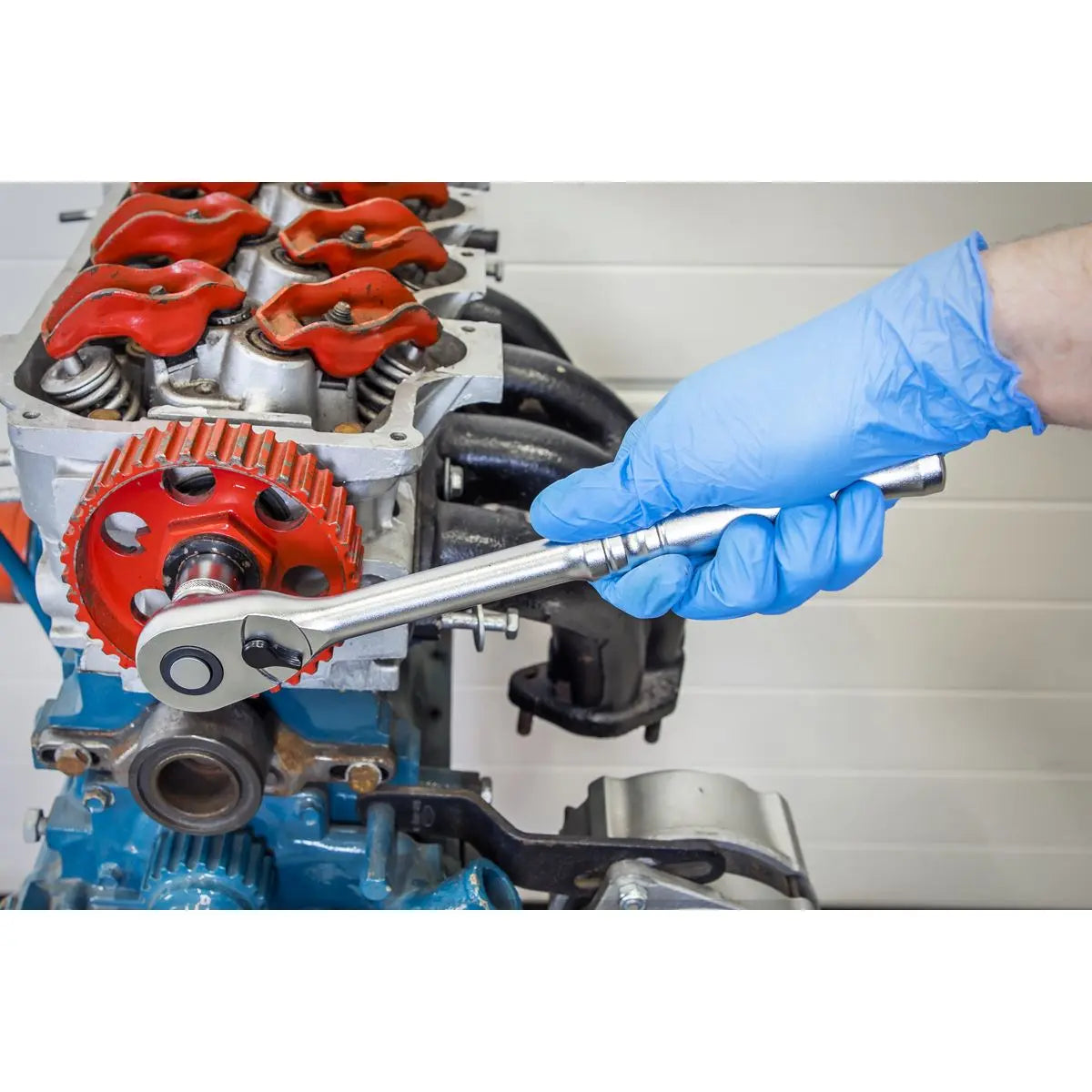 Sealey Premier Platinum Ratchet Wrench 1/2"Sq Drive 90-Tooth Flip Reverse - Premier Platinum  White Rose Tools
