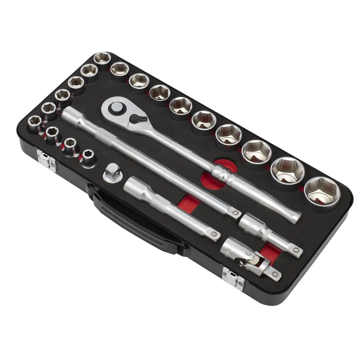 Sealey Premier Platinum Socket Set 1/2"Sq Drive 24pc -  Premier Platinum  White Rose Tools