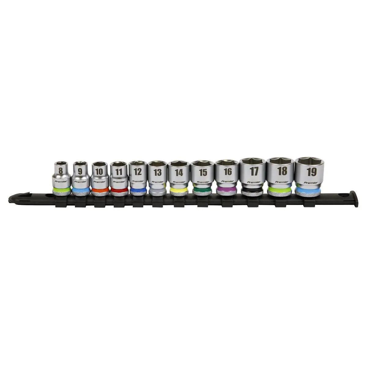 Sealey Premier Platinum Socket Set 12pc 3/8"Sq Drive WallDrive® Metric 