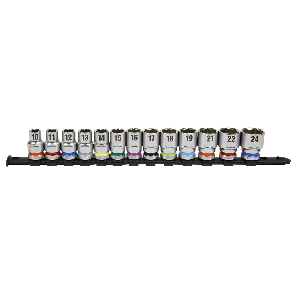 Sealey Premier Platinum Socket Set 13pc 1/2"Sq Drive 6pt WallDrive® Metric 