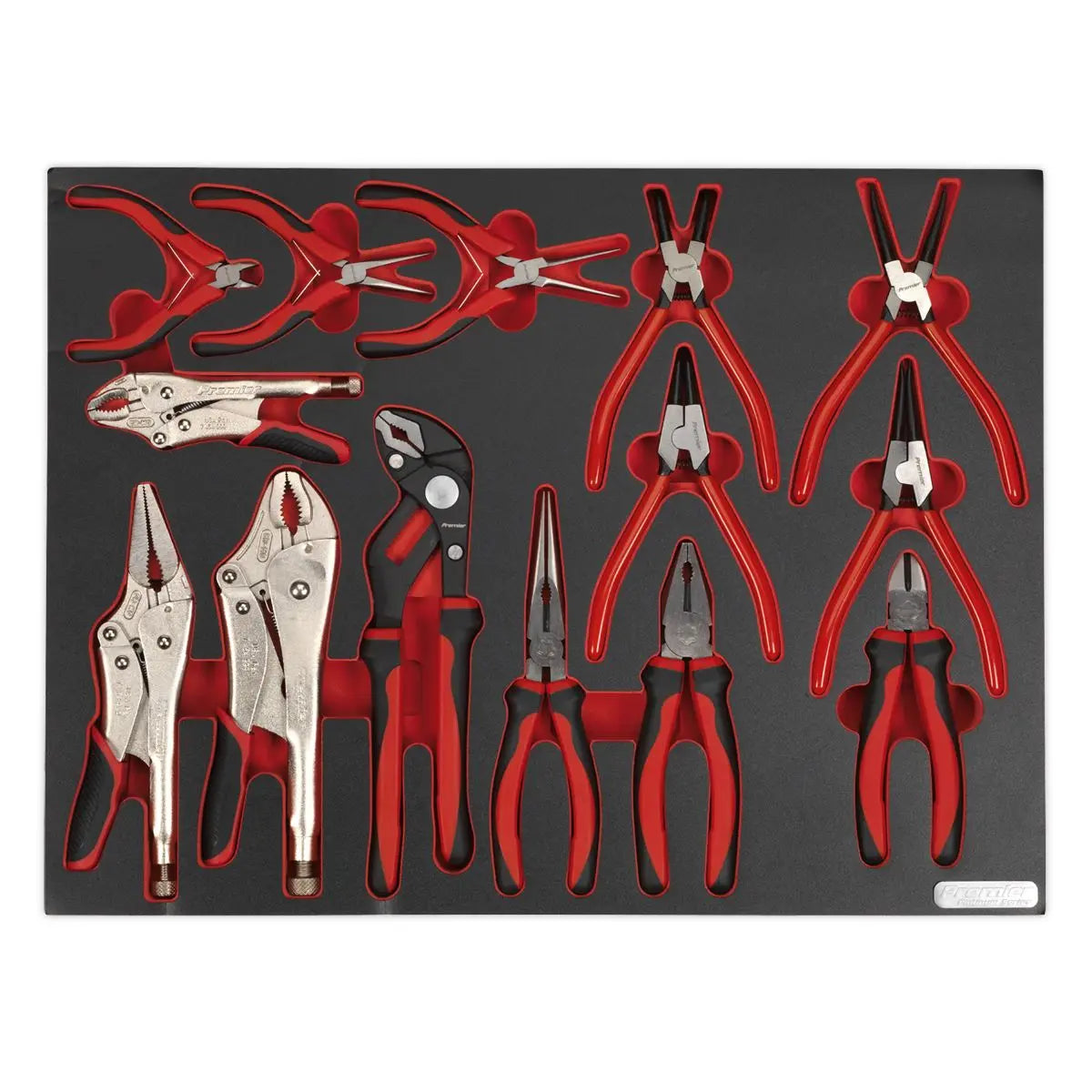 Sealey Premier Platinum Tool Tray with Pliers Set 14pc 
