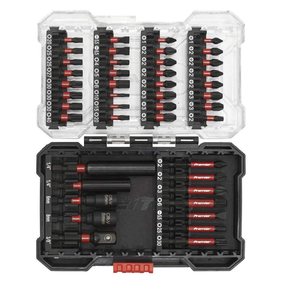Sealey Premier Power Tool Bit Set 44pc Impact Grade 