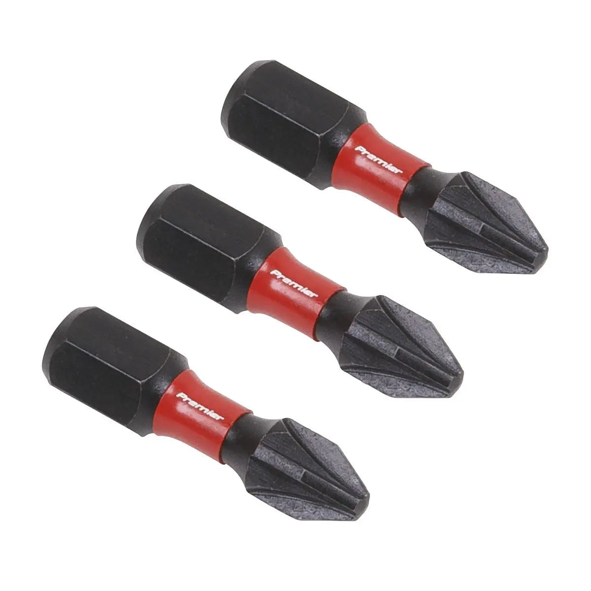 Sealey Premier Pozi #2 Impact Power Tool Bits 25mm - 3pc 