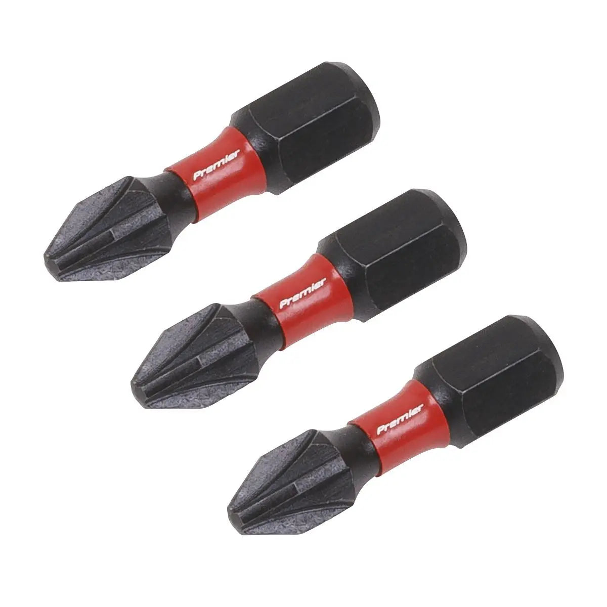 Sealey Premier Pozi #2 Impact Power Tool Bits 25mm - 3pc 