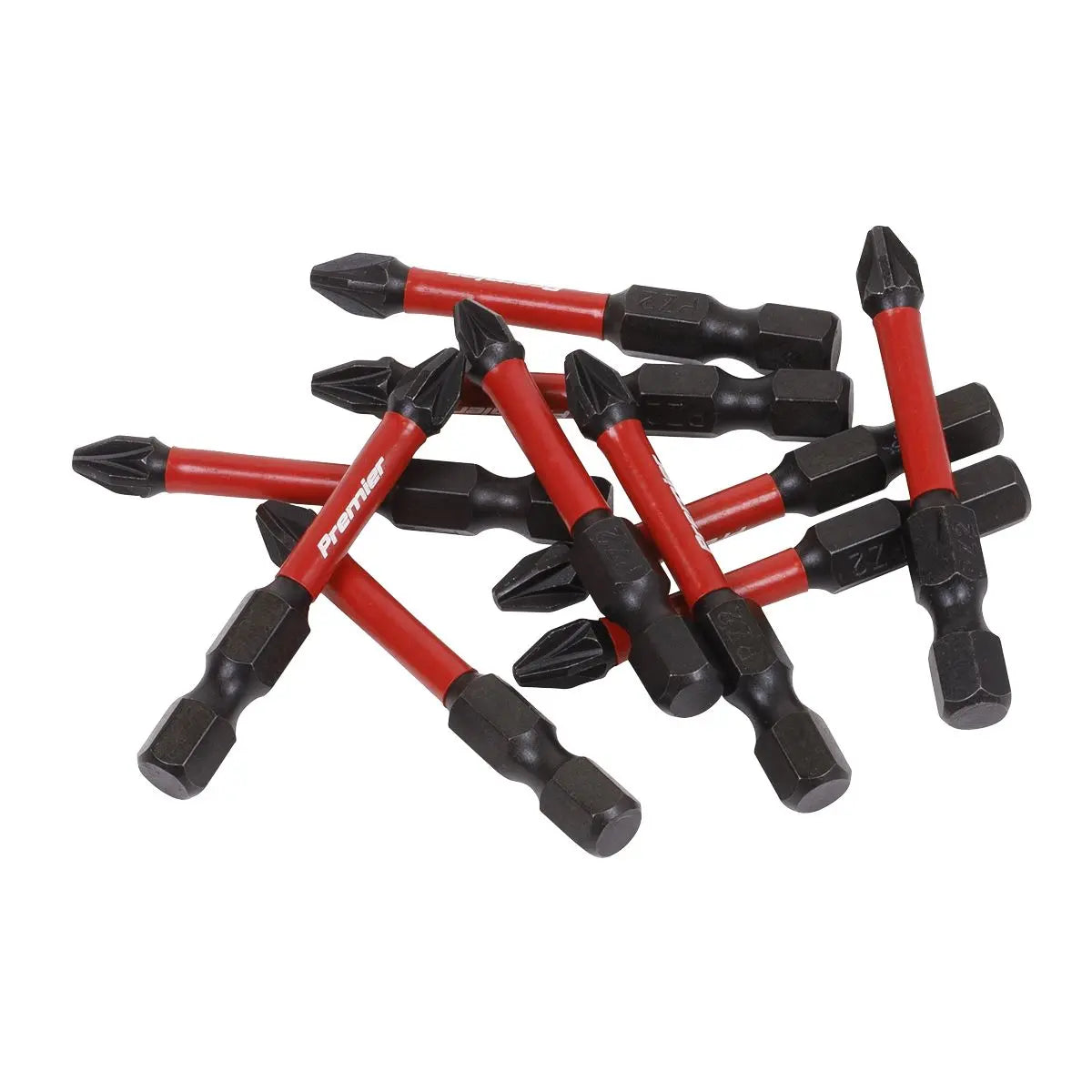 Sealey Premier Pozi #2 Impact Power Tool Bits 50mm - 10pc 