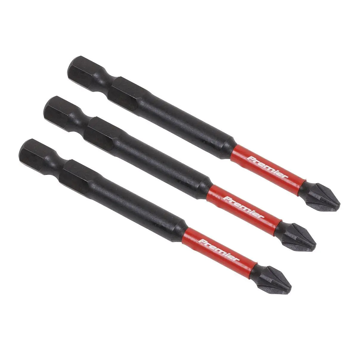 Sealey Premier Pozi #2 Impact Power Tool Bits 75mm - 3pc 