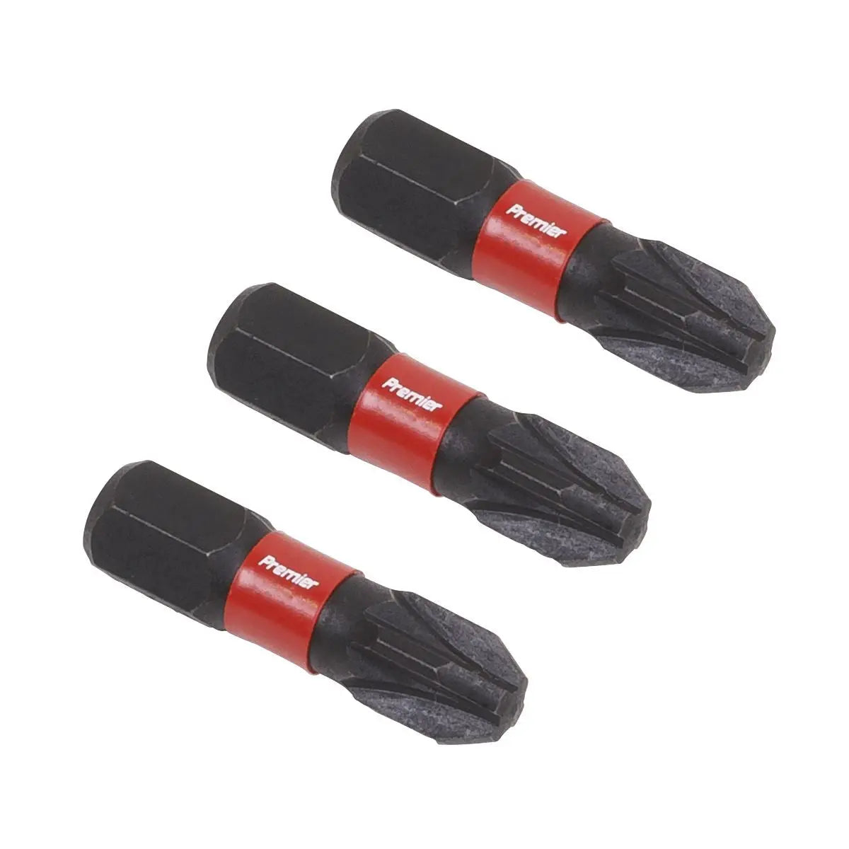 Sealey Premier Pozi #3 Impact Power Tool Bits 25mm - 3pc 