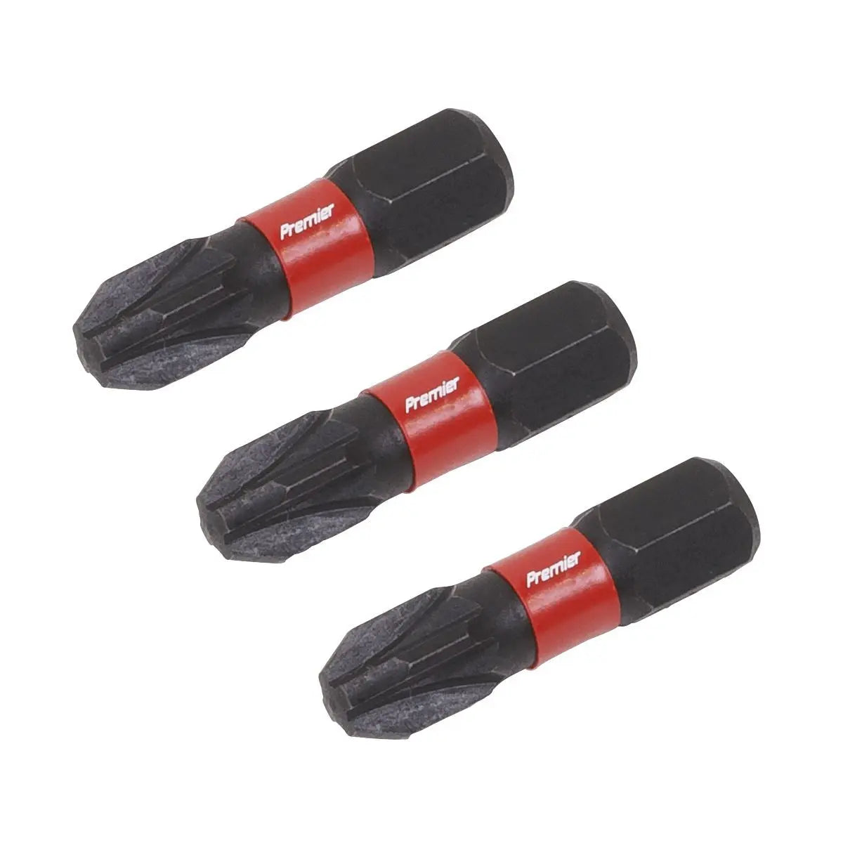 Sealey Premier Pozi #3 Impact Power Tool Bits 25mm - 3pc 