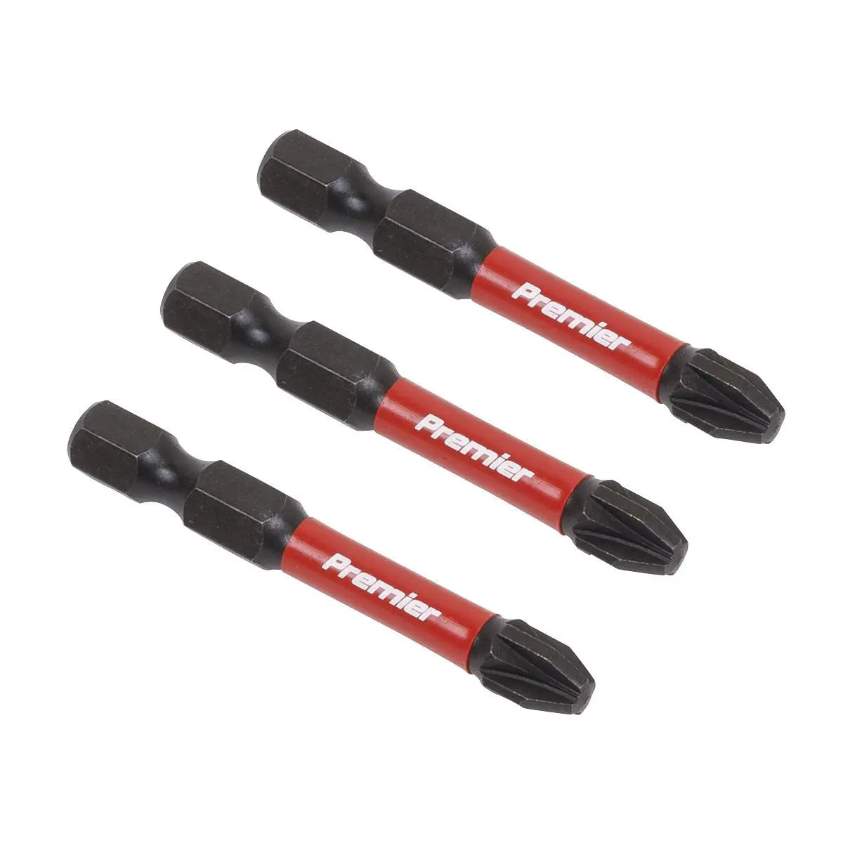Sealey Premier Pozi #3 Impact Power Tool Bits 50mm - 3pc 