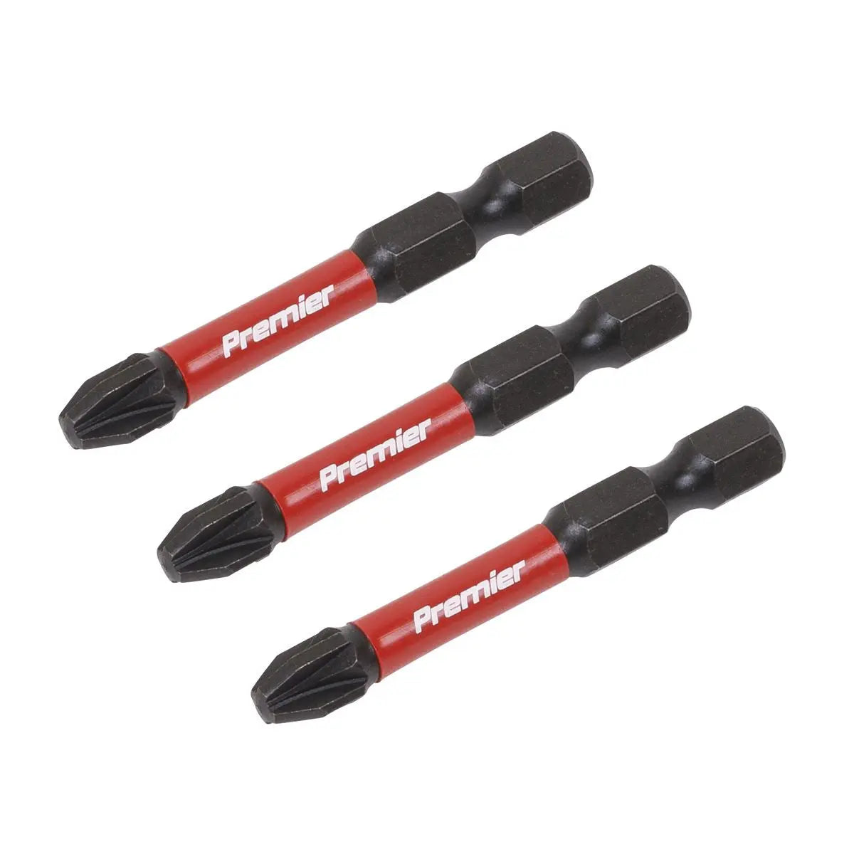 Sealey Premier Pozi #3 Impact Power Tool Bits 50mm - 3pc 