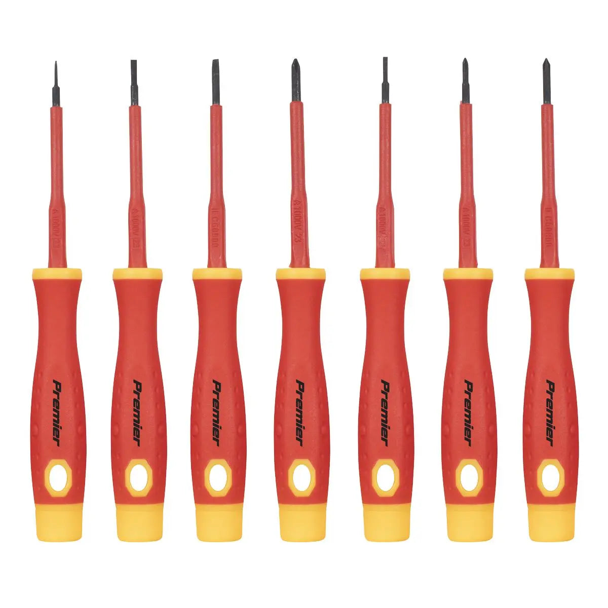 Sealey Premier Precision Screwdriver Set 7pc - VDE Approved  White Rose Tools
