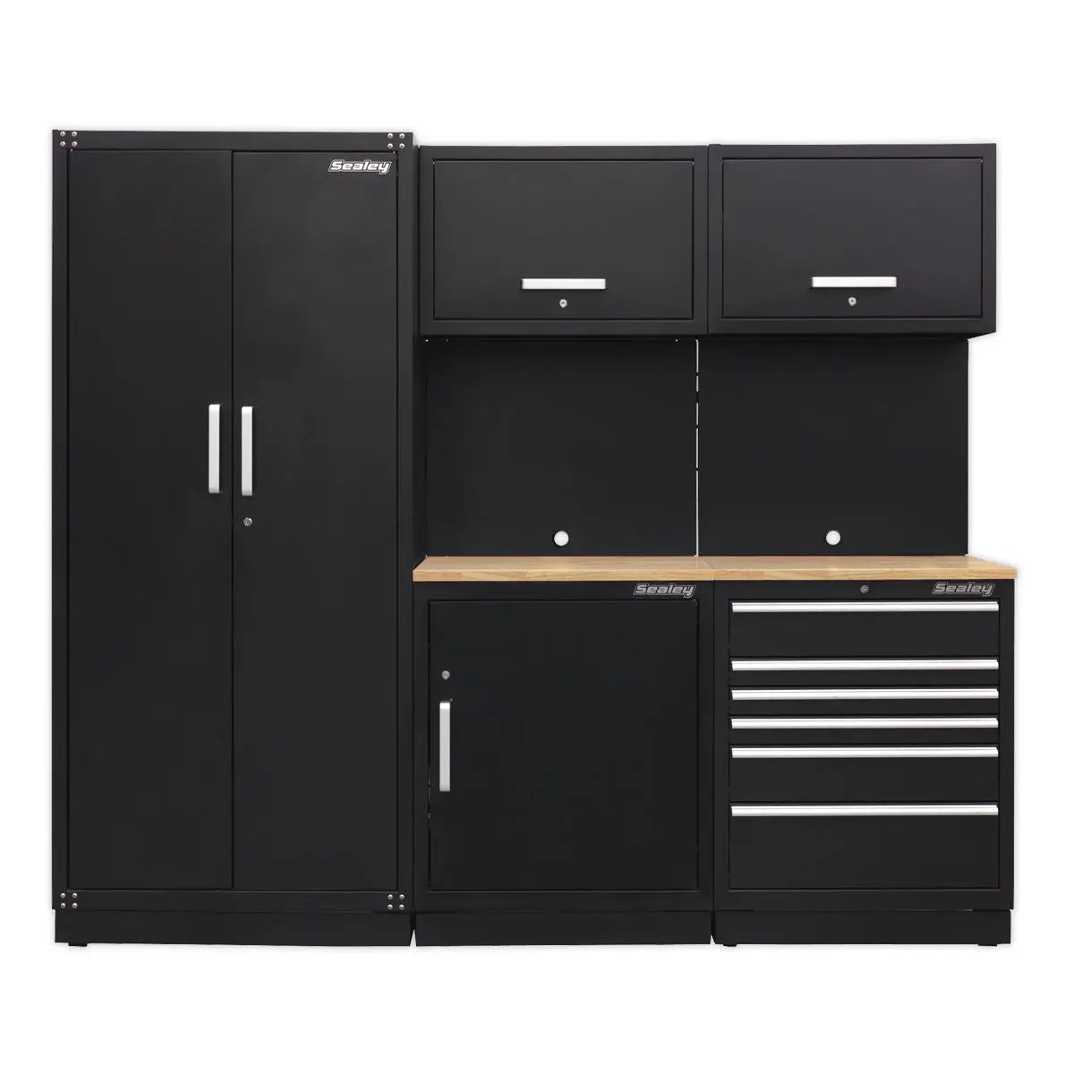 Sealey Premier Premier 2.5m Storage System - Oak Worktop 