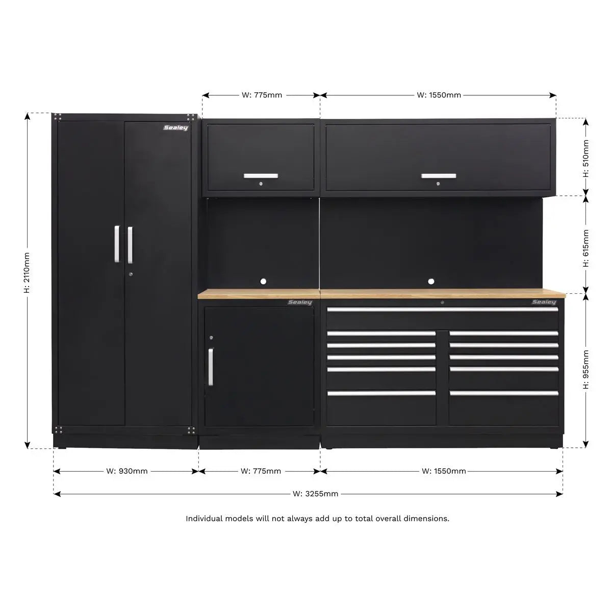 Sealey Premier Premier 3.3m Storage System - Oak Worktop 