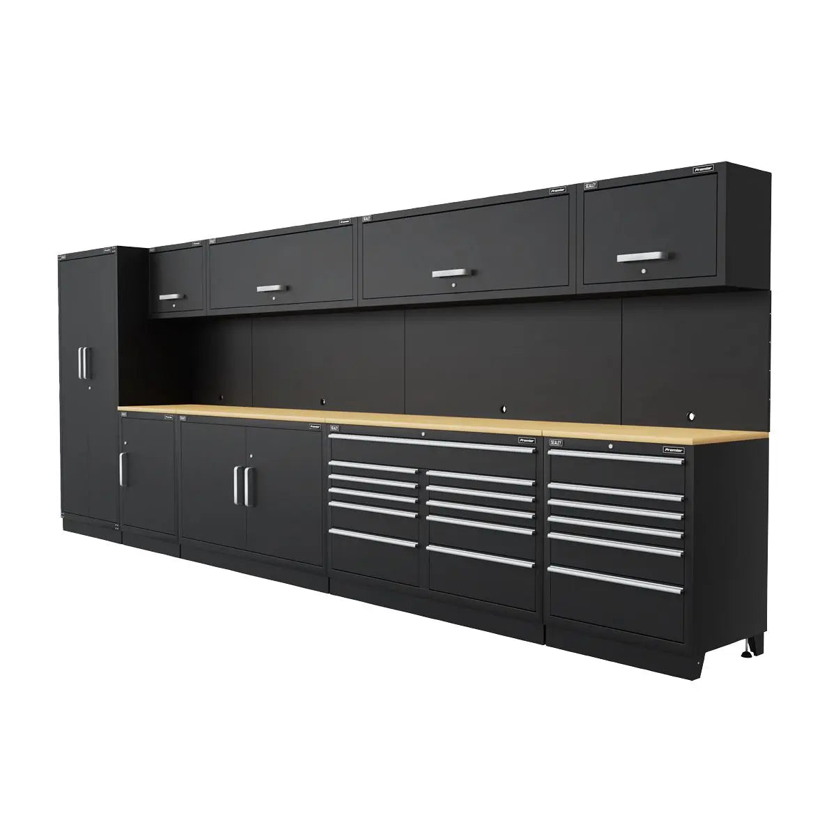 Sealey Premier Premier 5.6m Storage System - Oak Worktop 