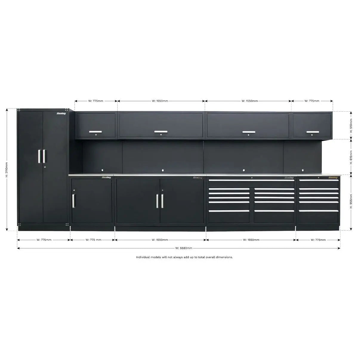 Sealey Premier Premier 5.6m Storage System - Stainless Worktop 