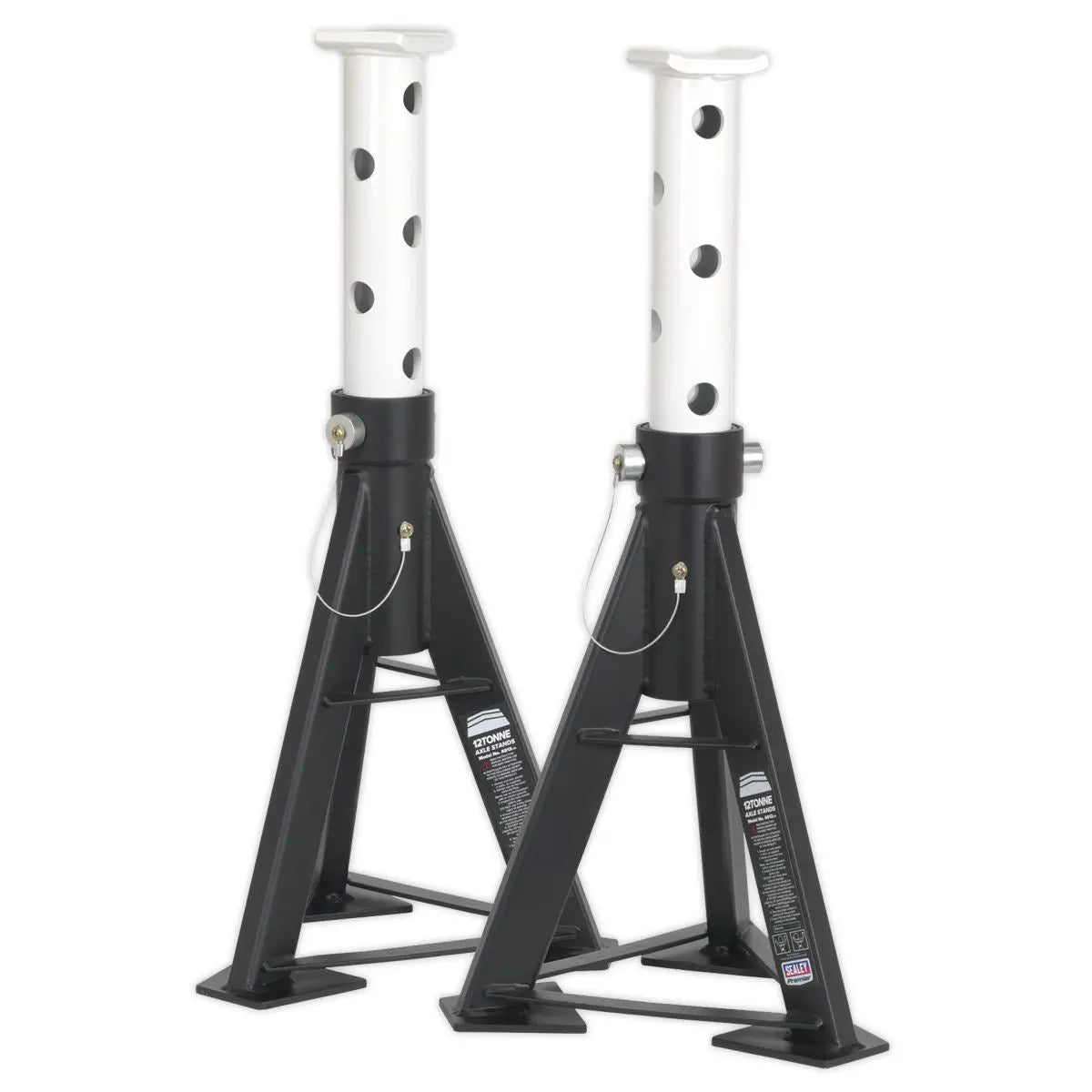 Sealey Premier Premier Axle Stands (Pair) 12 Tonne Capacity per Stand High Level 