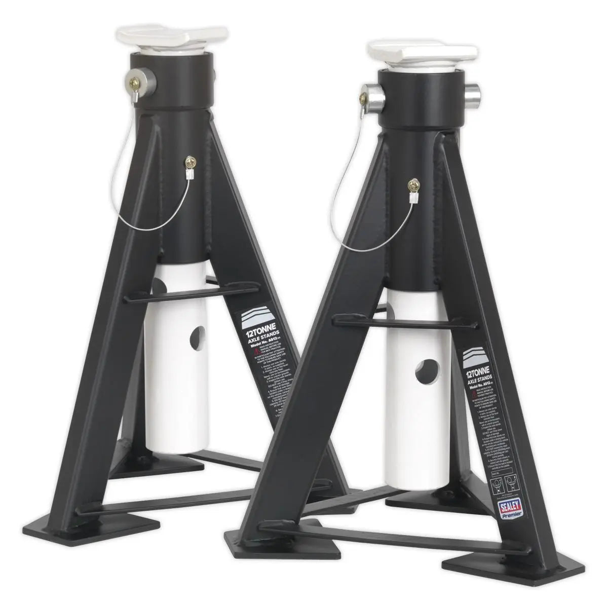 Sealey Premier Premier Axle Stands (Pair) 12 Tonne Capacity per Stand High Level 