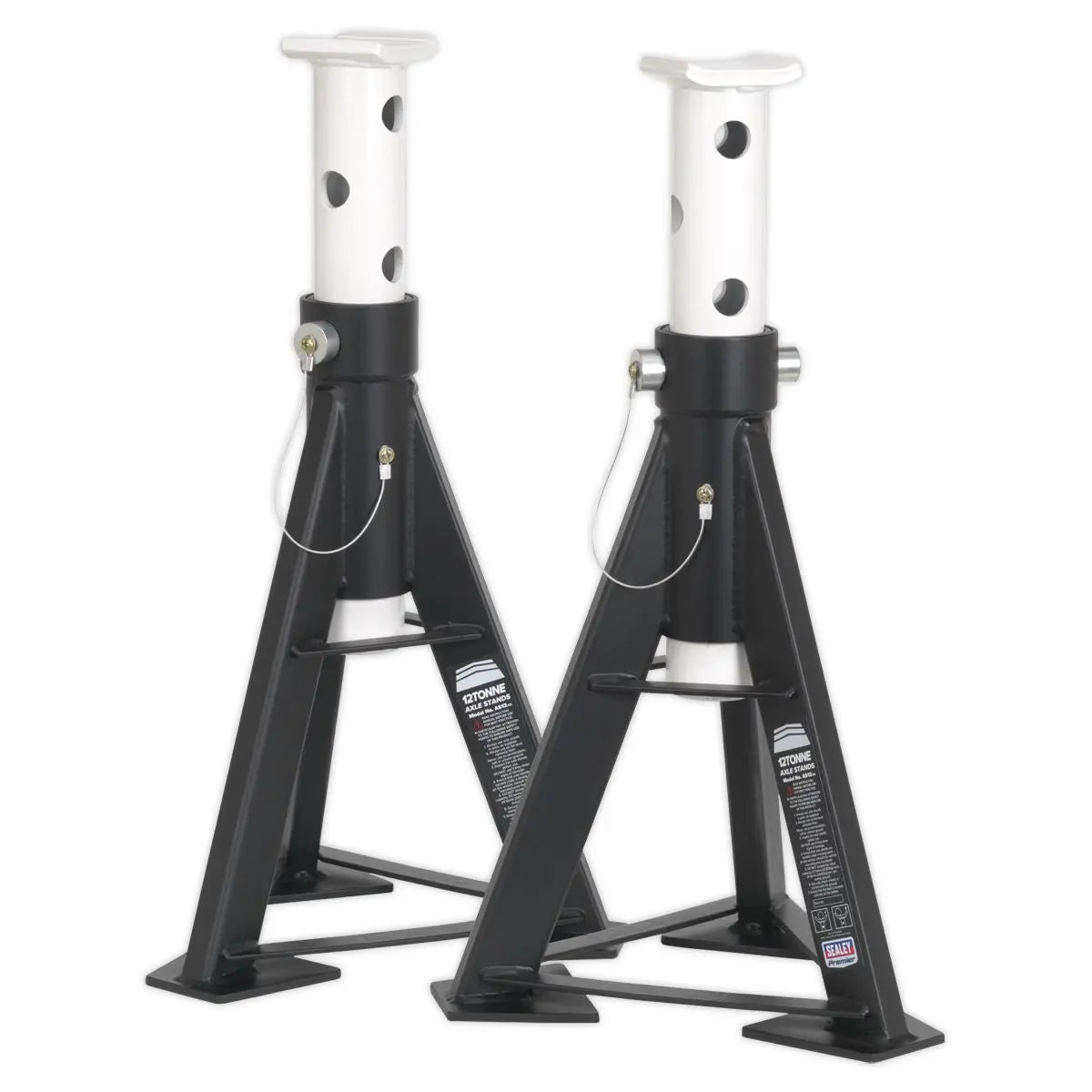 Sealey Premier Premier Axle Stands (Pair) 12 Tonne Capacity per Stand High Level 