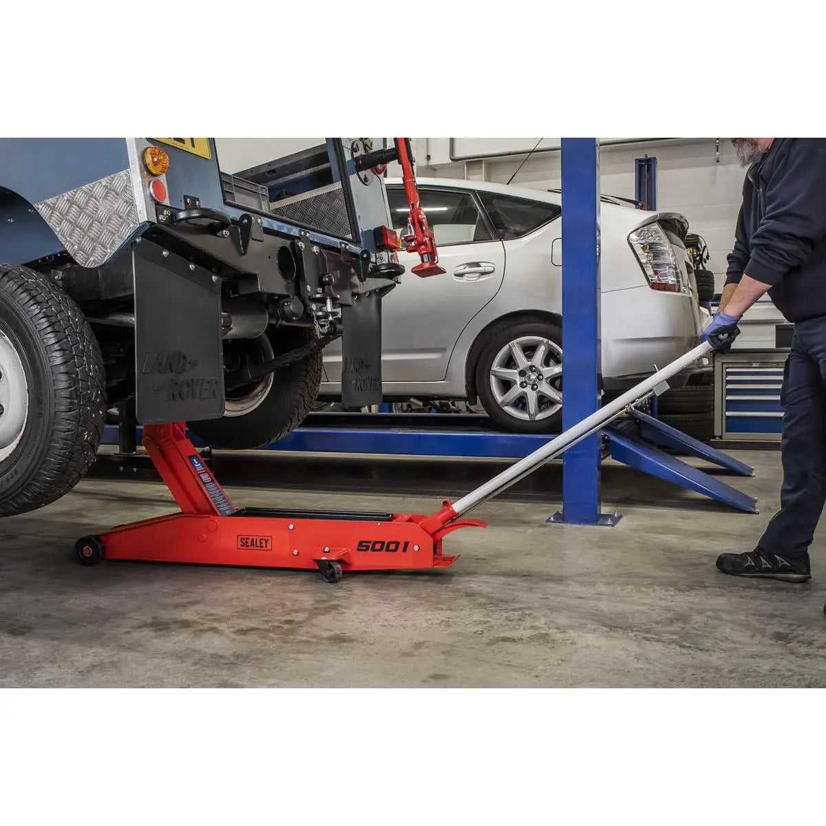 Sealey Premier Premier Long Reach Trolley Jack 5 Tonne 
