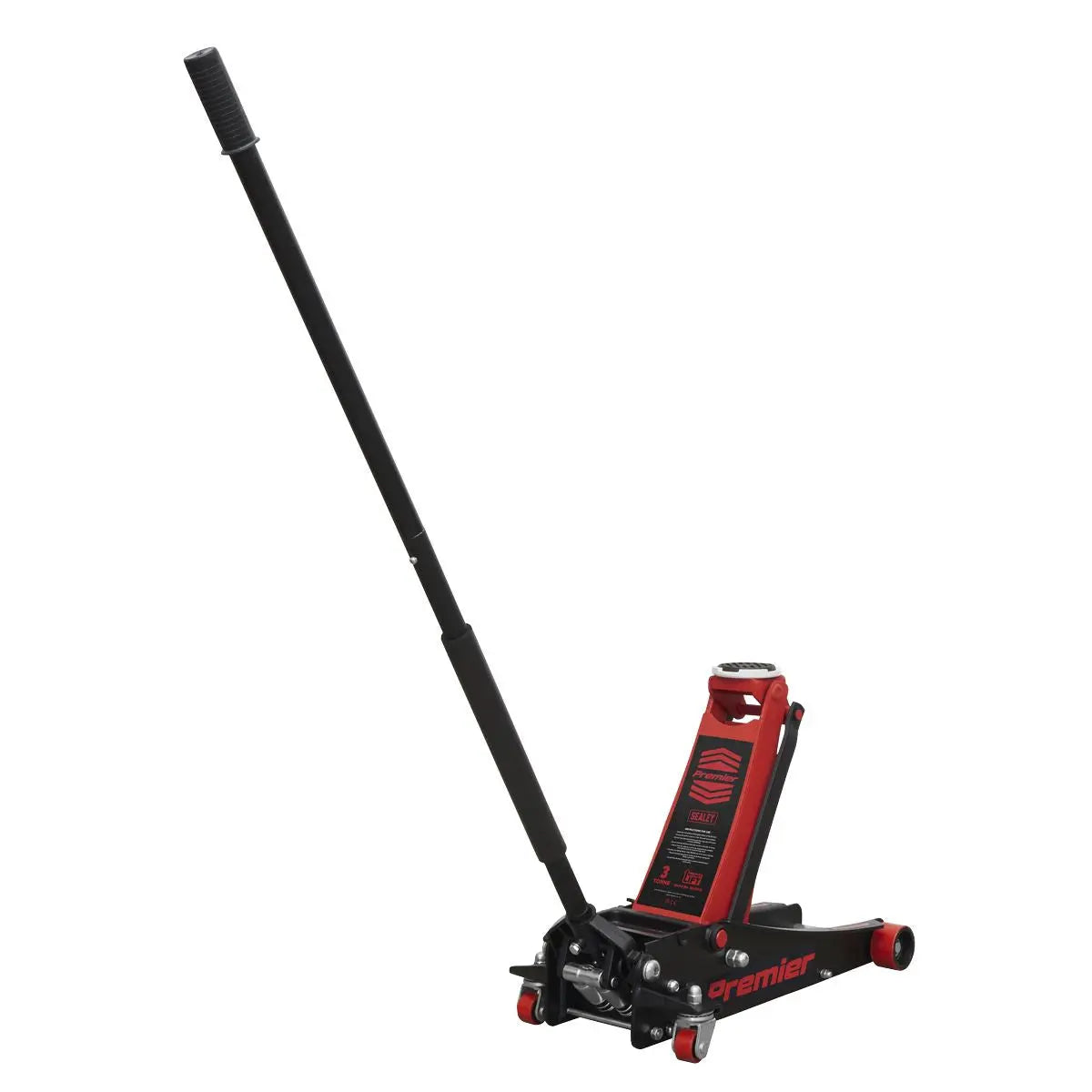 Sealey Premier Premier Low Profile Trolley Jack with Rocket Lift 3 Tonne - Red 