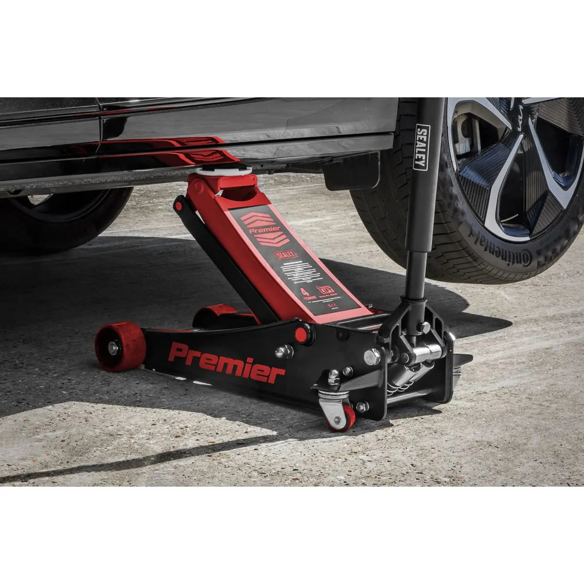 Sealey Premier Premier Low Profile Trolley Jack with Rocket Lift 4 Tonne - Red 