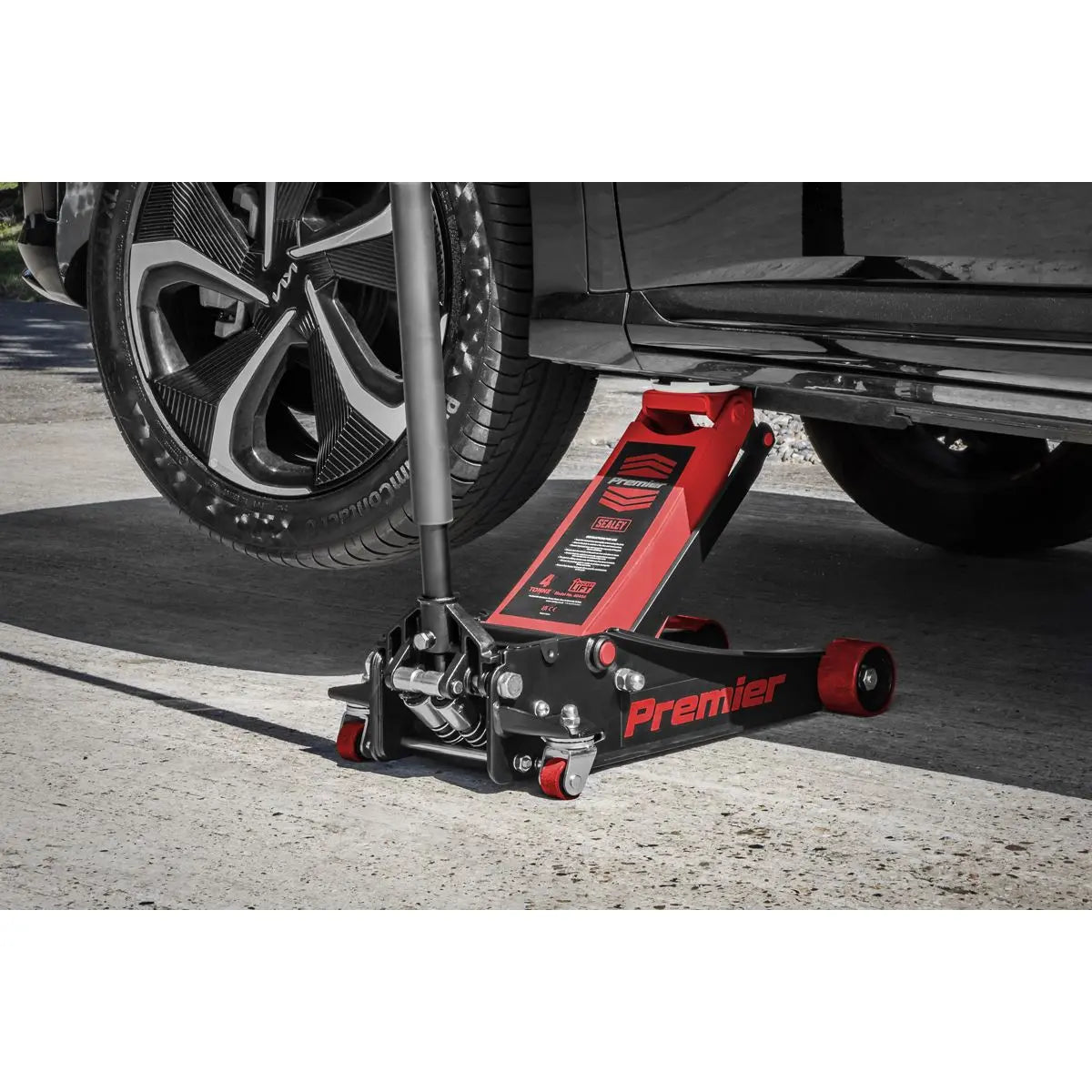 Sealey Premier Premier Low Profile Trolley Jack with Rocket Lift 4 Tonne - Red 