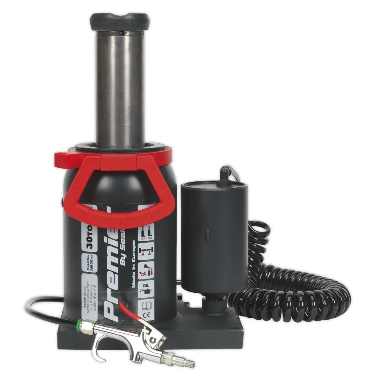 Sealey Premier Premier Manual/Air Hydraulic Bottle Jack 30 Tonne 