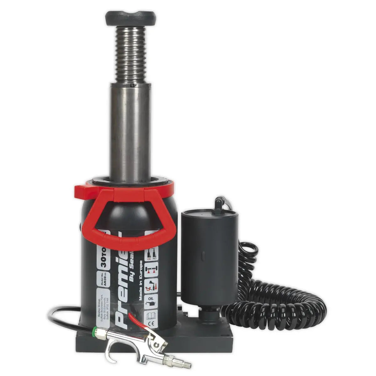 Sealey Premier Premier Manual/Air Hydraulic Bottle Jack 30 Tonne 