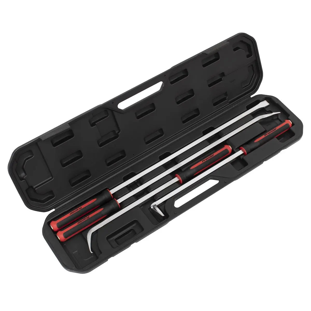 Sealey Premier Pry Bar Set 4pc Heavy-Duty with Hammer Cap 
