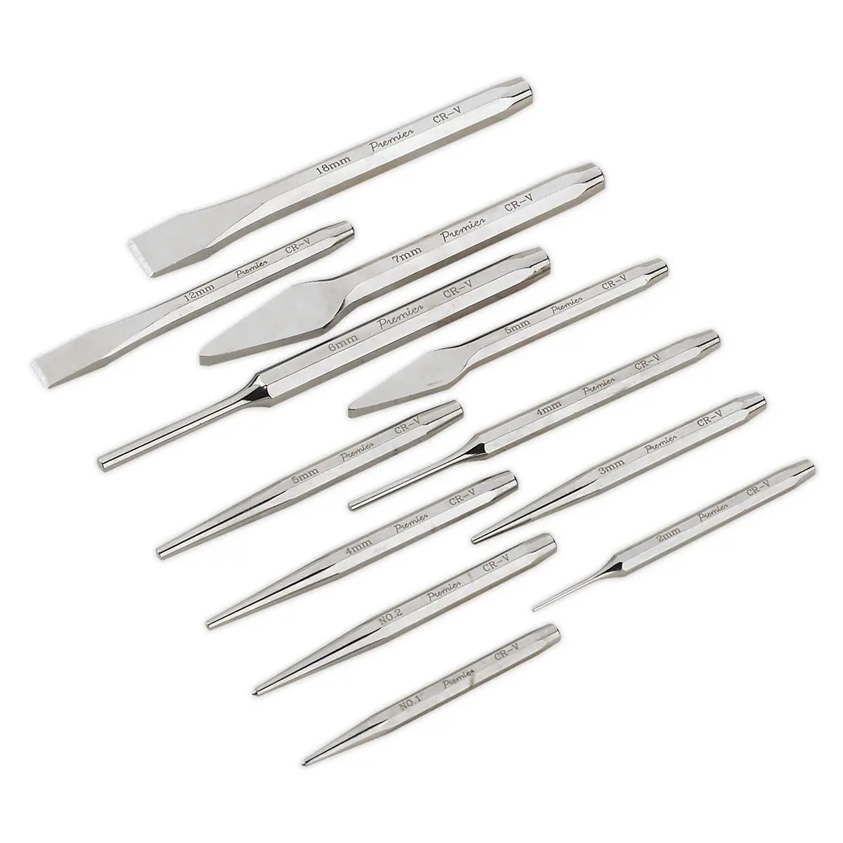 Sealey Premier Punch & Chisel Set 12pc 