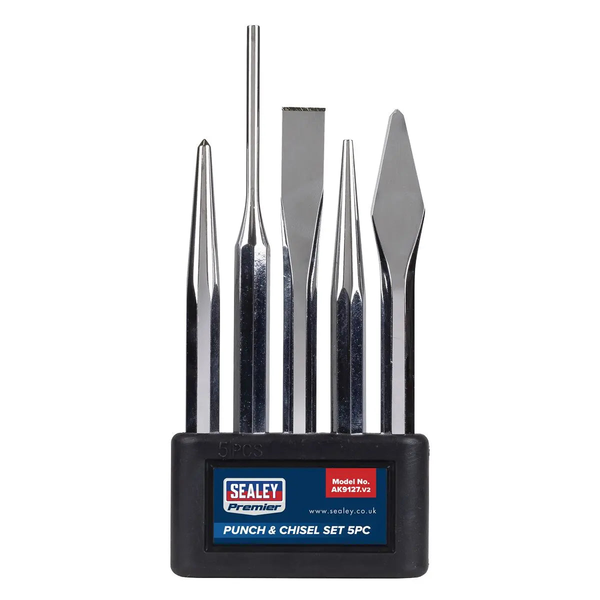 Sealey Premier Punch & Chisel Set 5pc  White Rose Tools