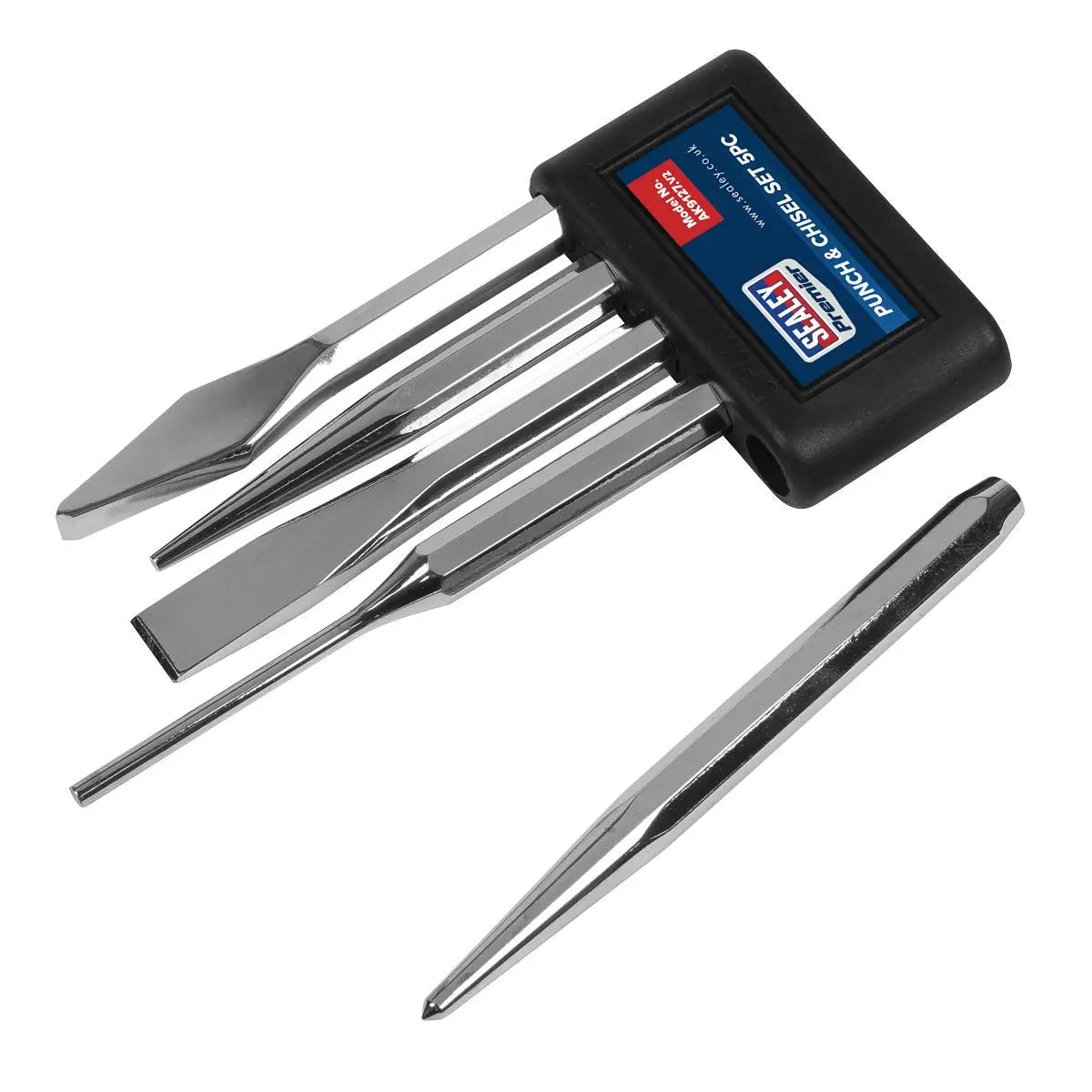 Sealey Premier Punch & Chisel Set 5pc  White Rose Tools