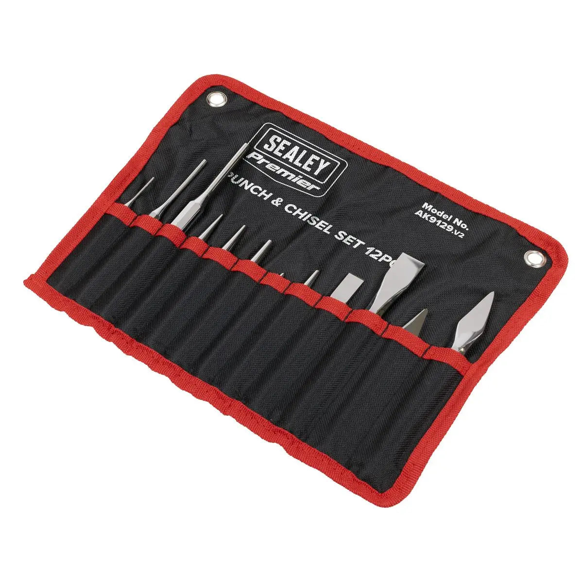 Sealey Premier Punch and Chisel Set 12pc  White Rose Tools