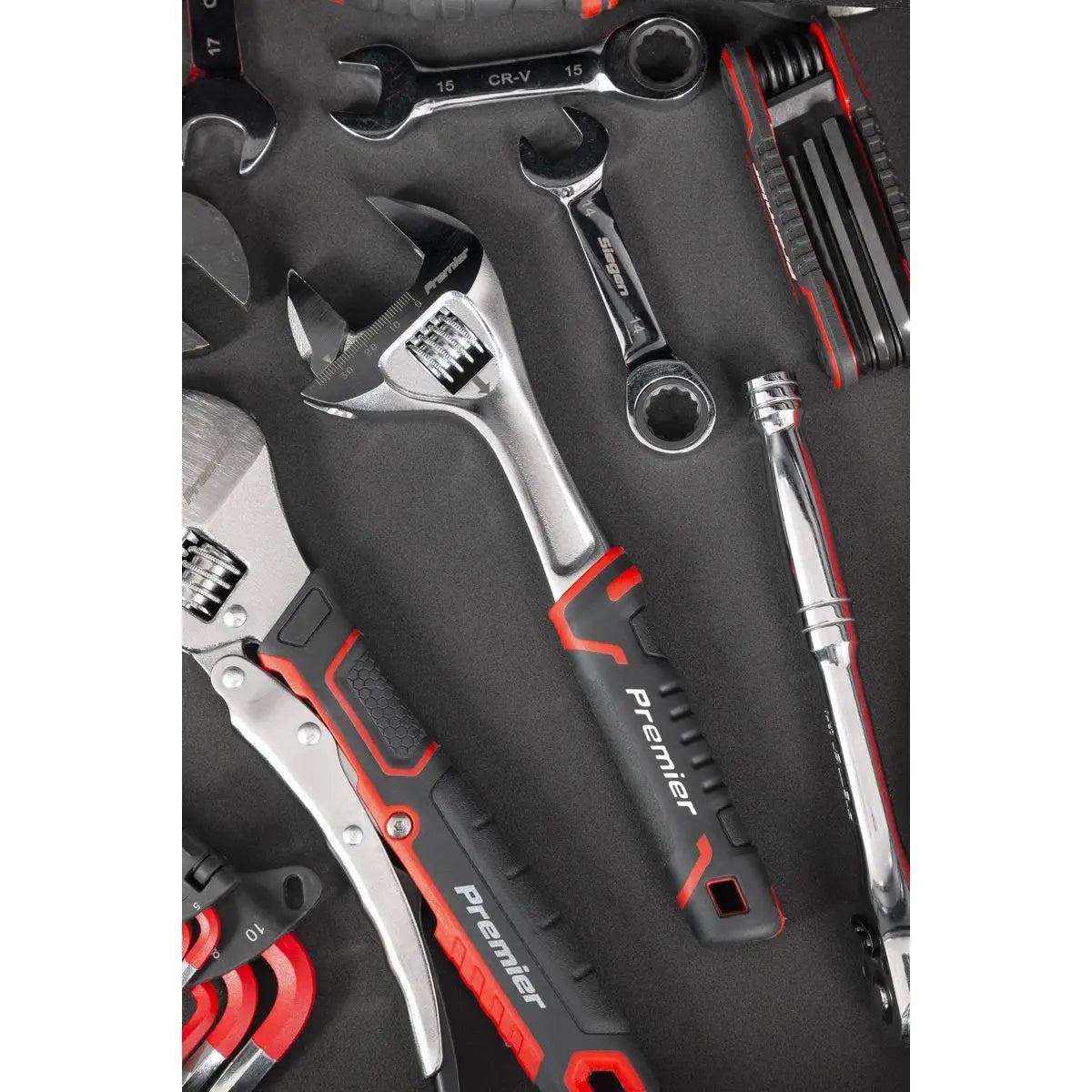 Sealey Premier Quick-Action Adjustable Wrench 200mm  White Rose Tools