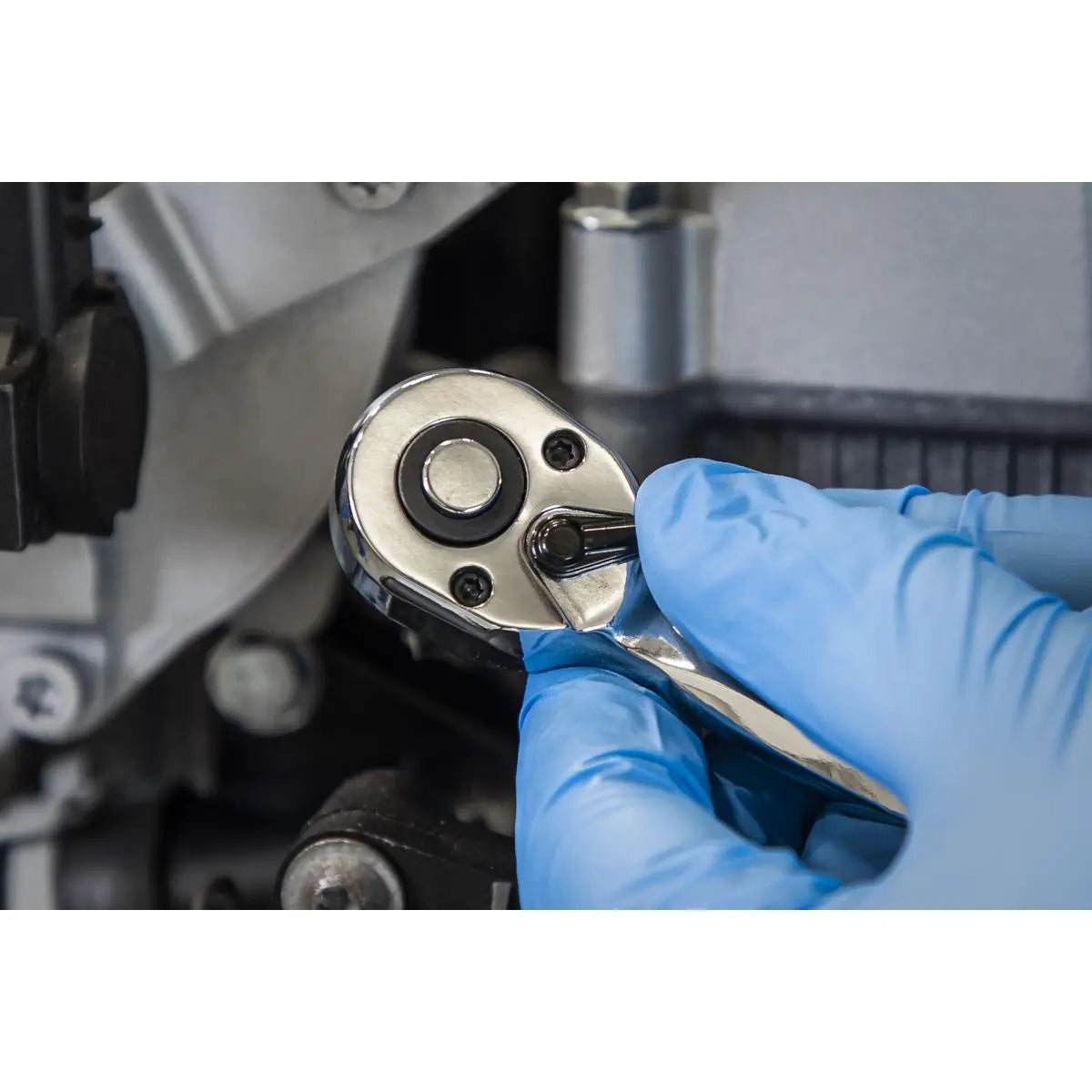 Sealey Premier Ratchet Wrench 1/4"Sq Drive Offset with Flip Reverse  White Rose Tools
