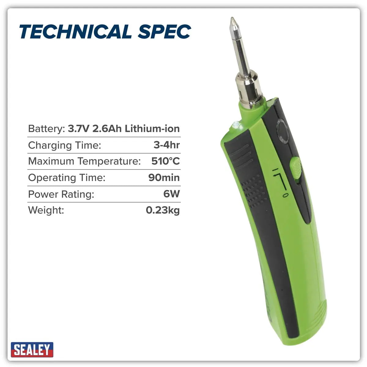 Sealey Premier Rechargeable Soldering Iron 6W  White Rose Tools