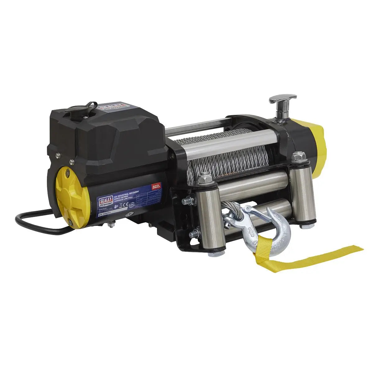 Sealey Premier Recovery Winch 5675kg (12500lb) Line Pull 12V Industrial 