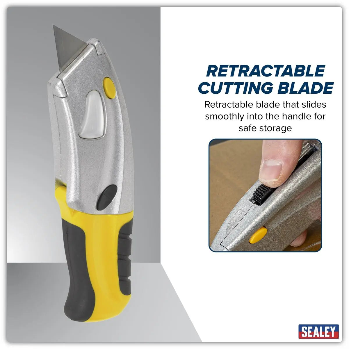 Sealey Premier Retractable Utility Knife  White Rose Tools