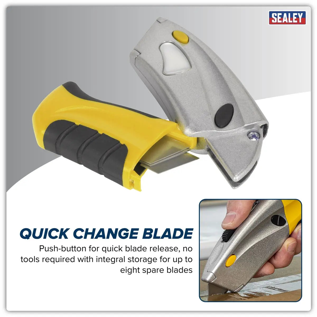 Sealey Premier Retractable Utility Knife  White Rose Tools