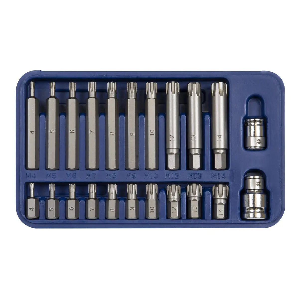 Sealey Premier Ribe Bit Set 22pc 3/8" & 1/2"Sq Drive 