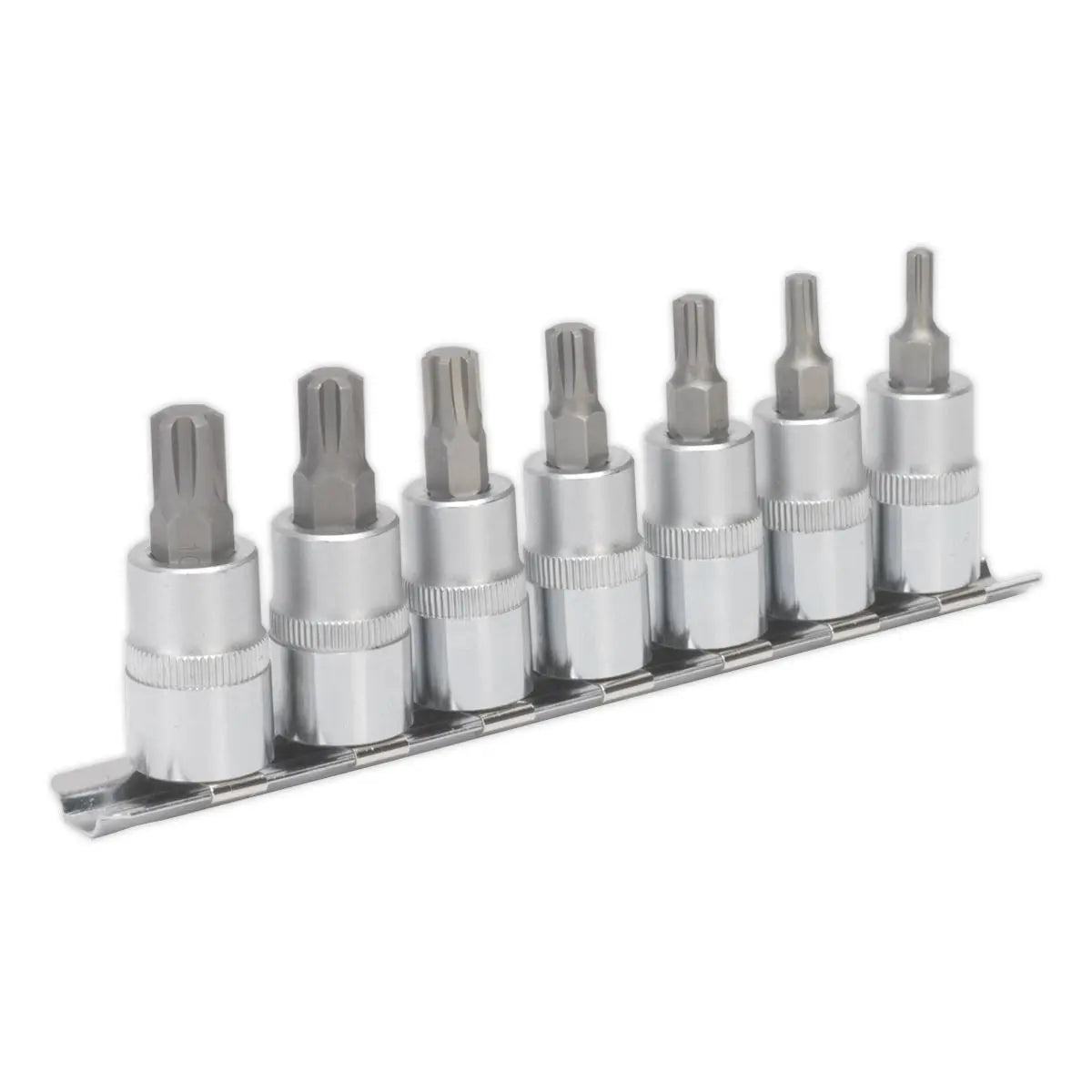 Sealey Premier Ribe Socket Bit Set 7pc 3/8"Sq Drive 50mm 