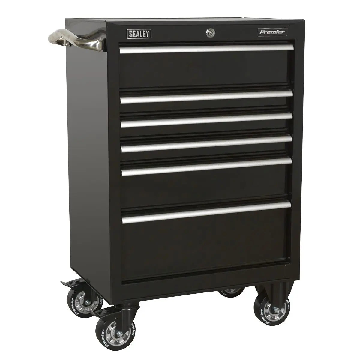 Sealey Premier Rollcab 6 Drawer 675mm Heavy-Duty Black 
