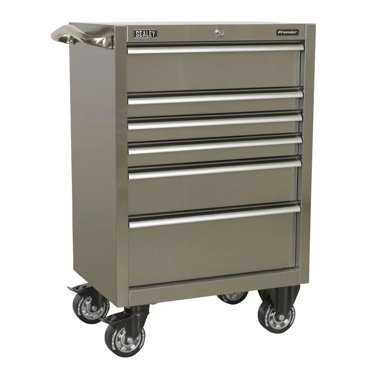 Sealey Premier Rollcab 6 Drawer 675mm Stainless Steel Heavy-Duty 