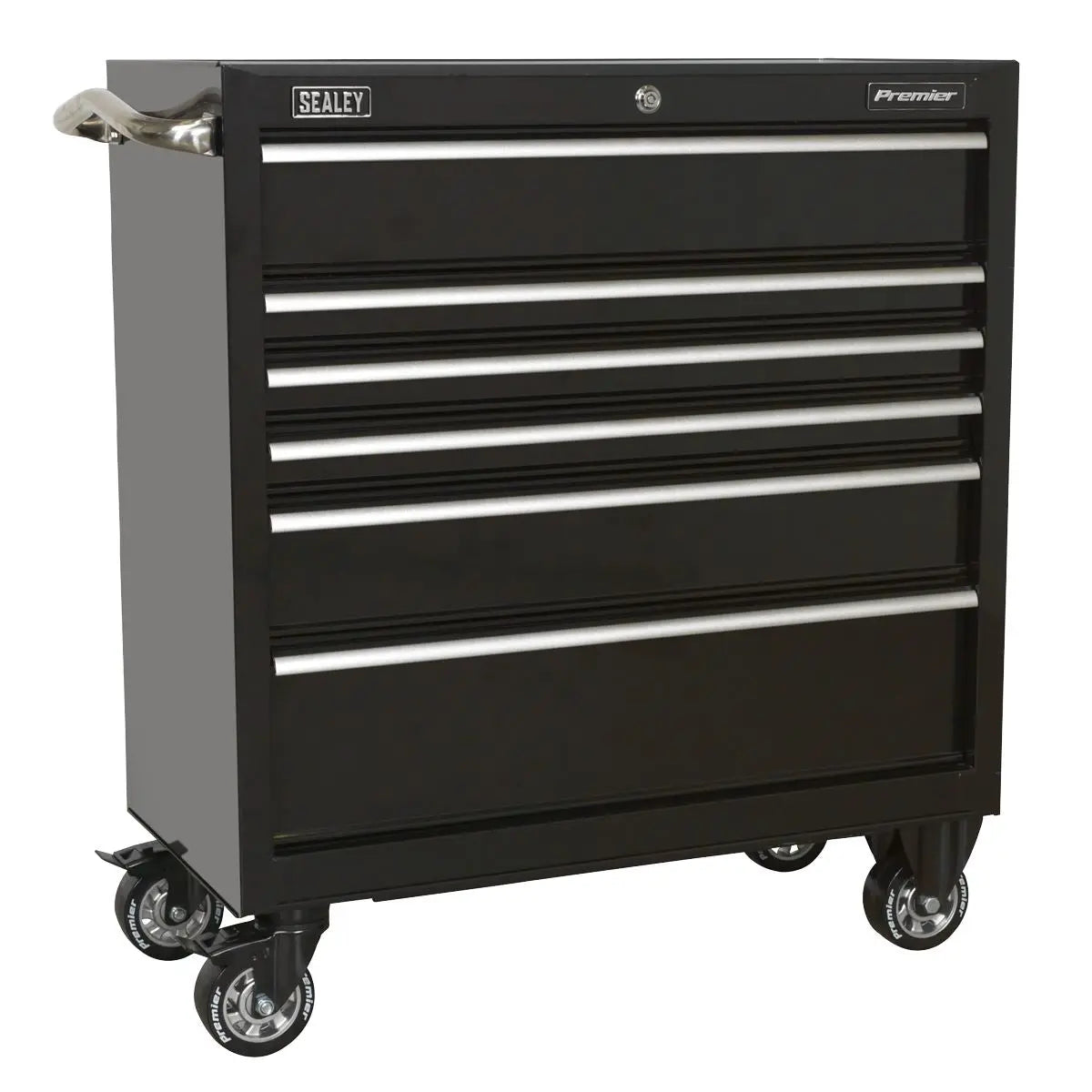 Sealey Premier Rollcab 6 Drawer 930mm Heavy-Duty Black 